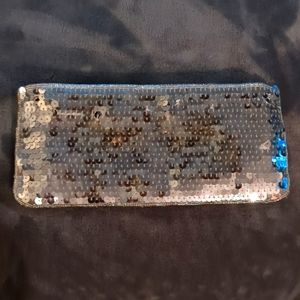 Bling! Silver sequin clutch